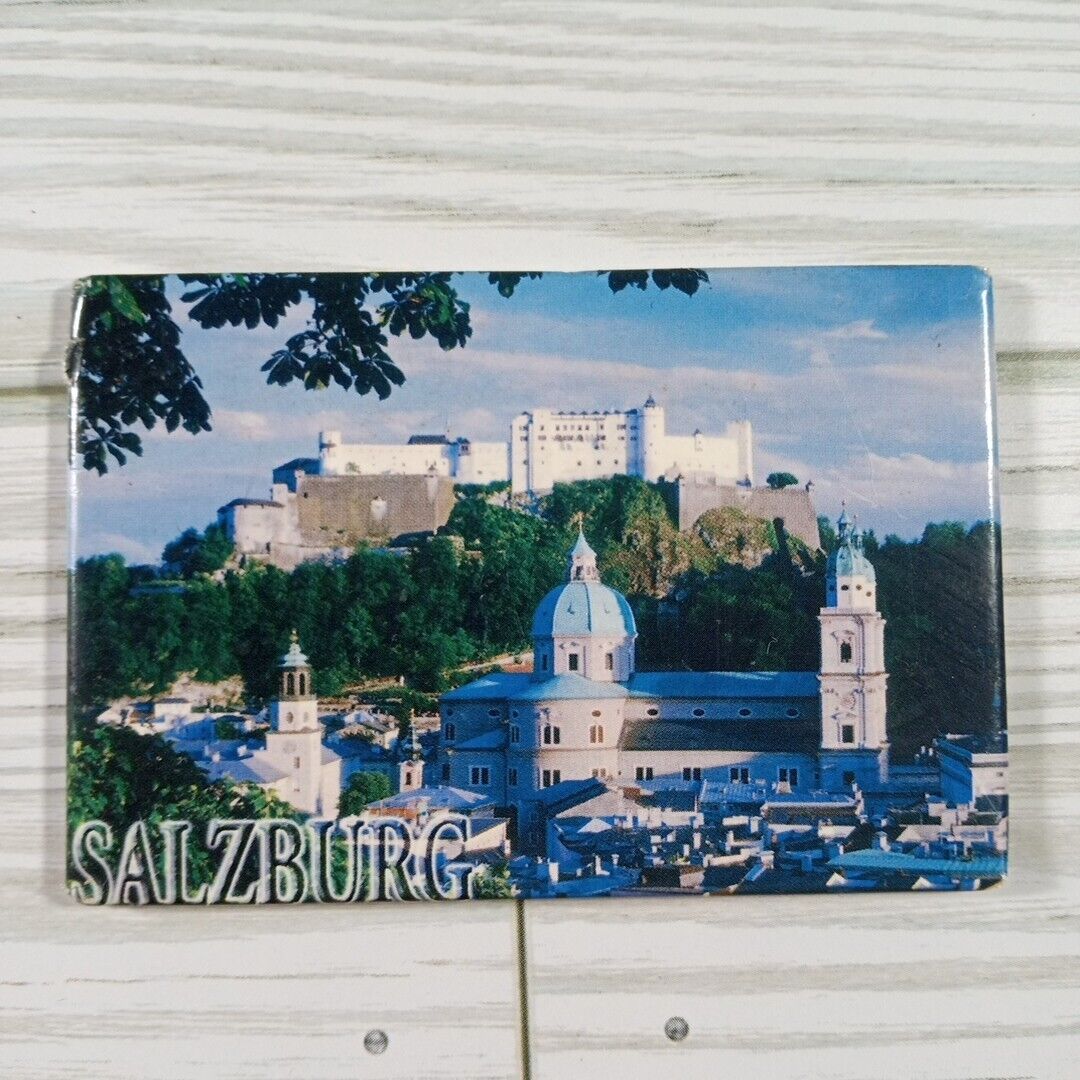 Refrigerator Fridge Magnet Salzburg Castle Austria Historic Place Vintage Photo
