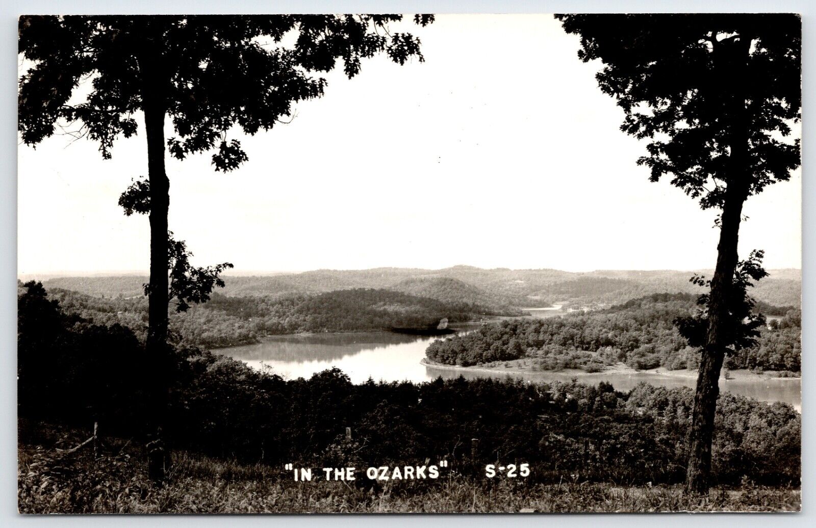 Postcard RPPC, In The Ozarks, Bird\'s Eye View, Unposted