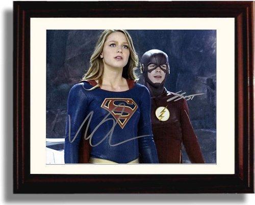 8x10 Framed Melissa Benoist and Grant Justin Autograph Promo Print - Supergirl