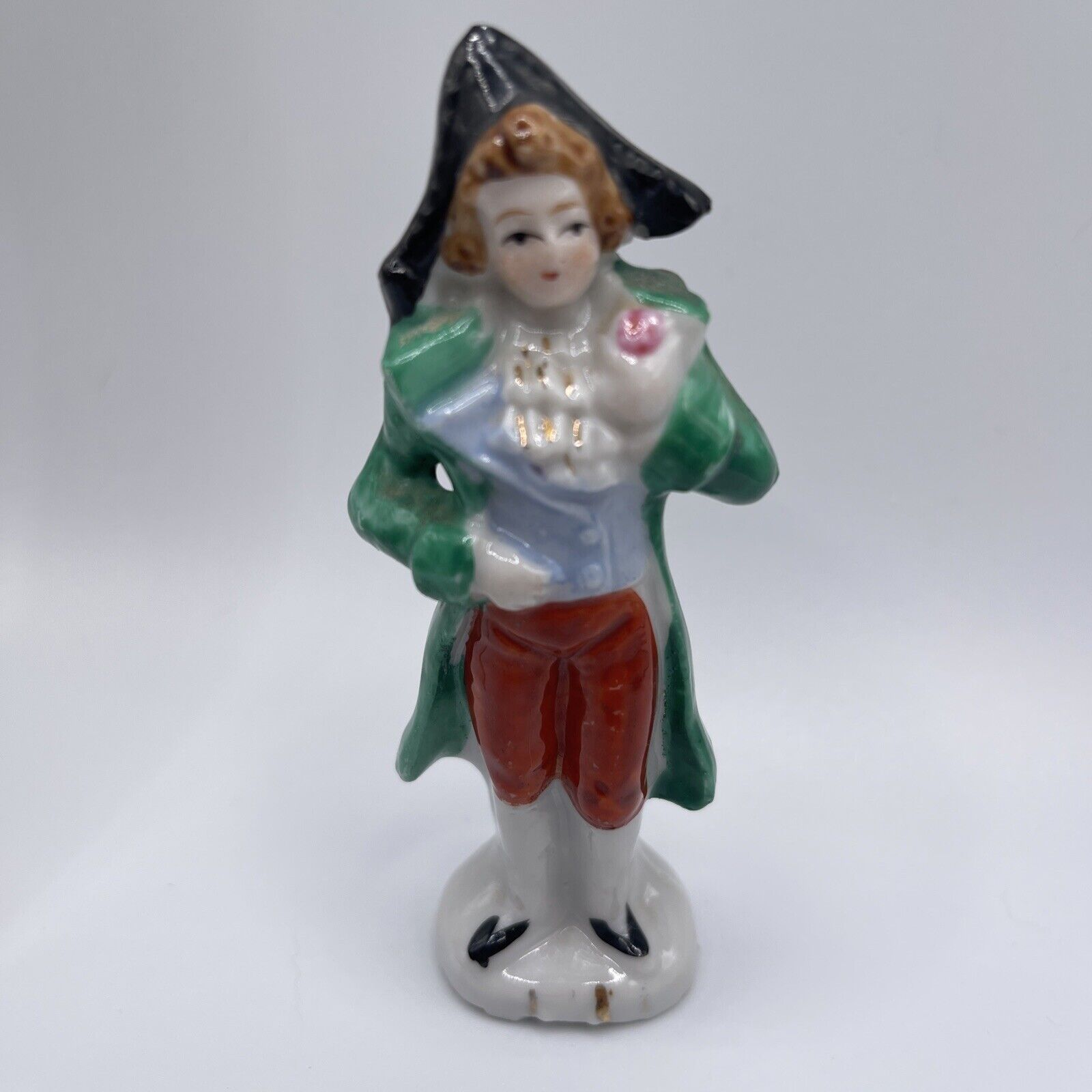 Vintage Colonial Porcelain Figurine Made in Japan 4 Inch