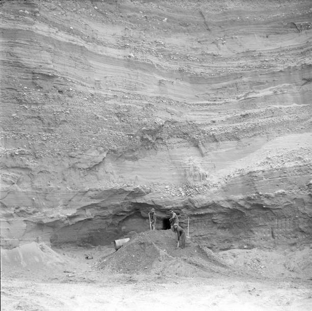Schoftland gravel pit Hubel sand pit 1955 Switzerland Old Photo