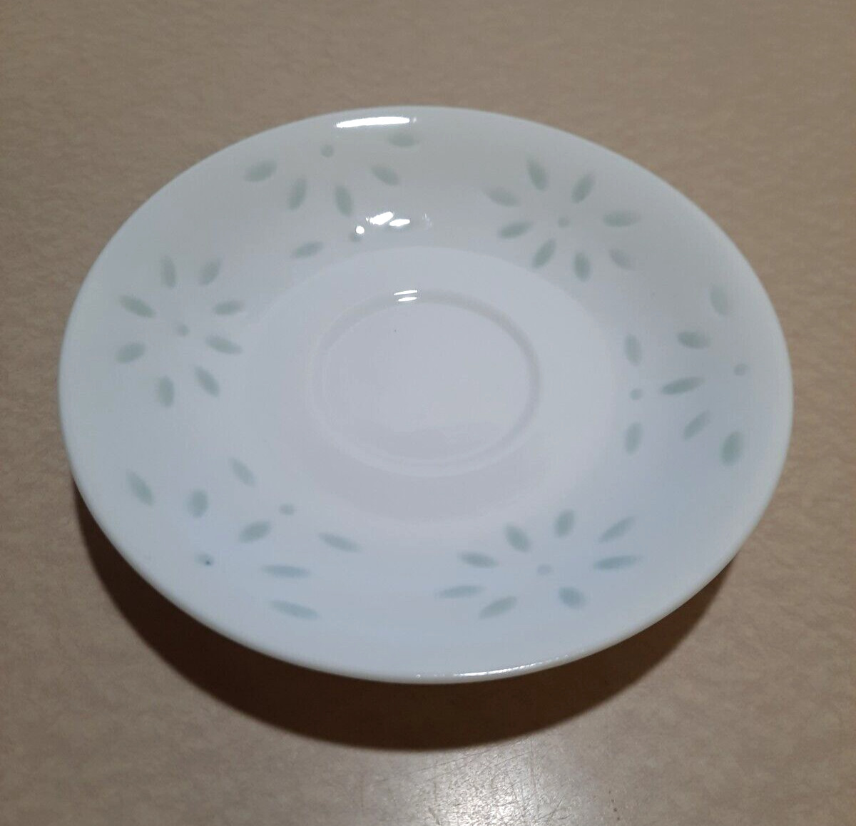 Vintage White Porcelain Rice Grain Pattern Replacement Saucer 5.25 Diameter