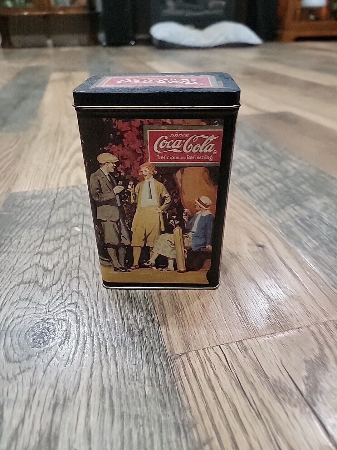 Vintage Keller Charles Coca Cola Sports Tin With Lid