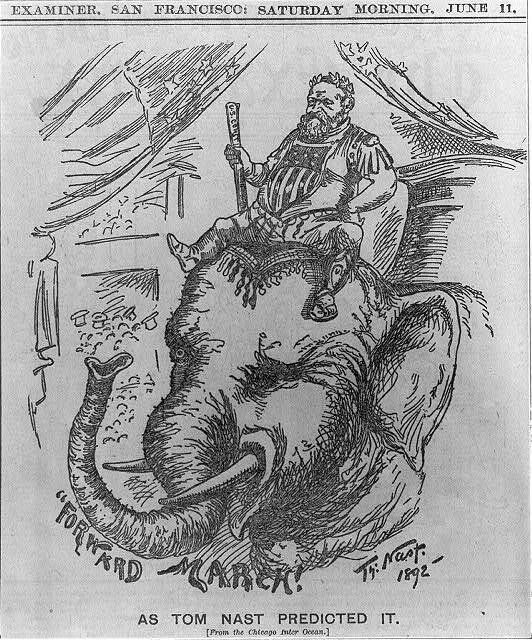 Photo:Benjamin Harrison,1833-1901,caricature,President of US
