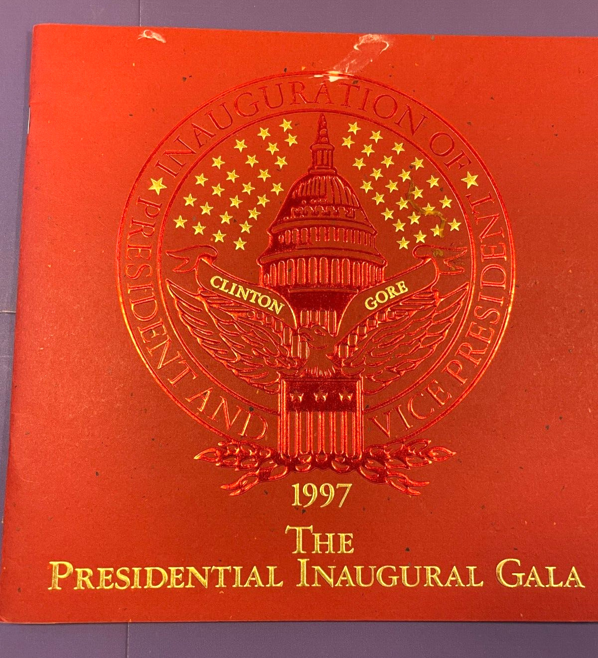 1997 Bill Clinton Al Gore Presidential Inaugural Gala Program