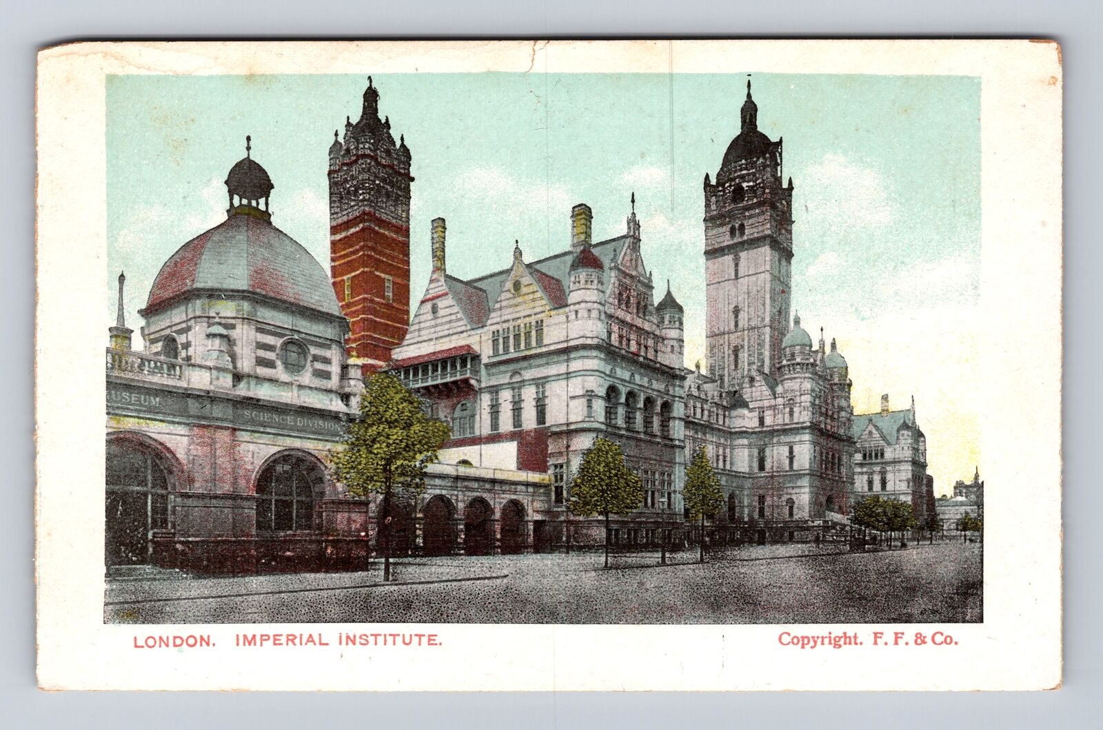 London-England, Imperial Institute, Antique, Vintage Souvenir Postcard