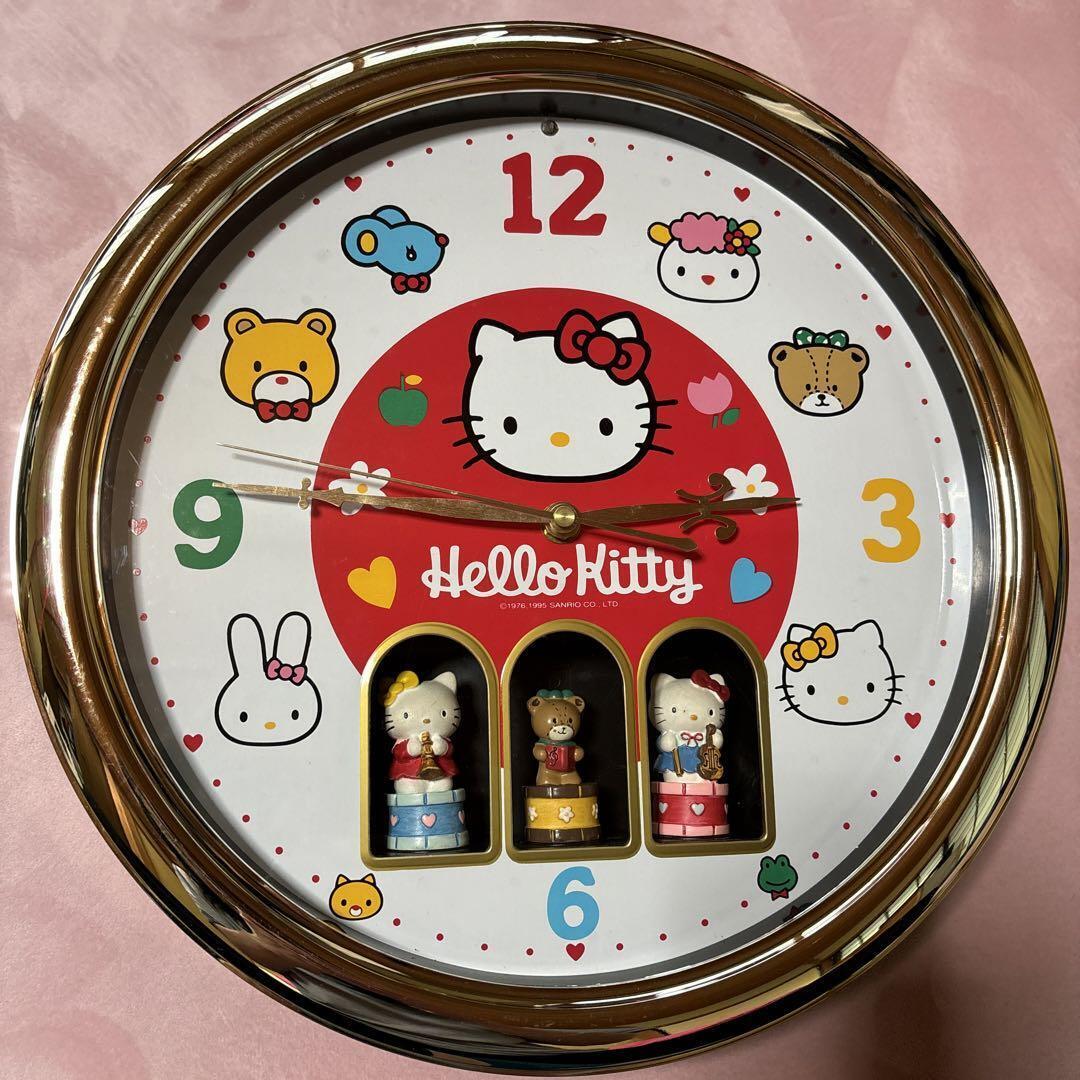 Sanrio Hello Kitty vintage/old-fashioned wall clock Interior Clock Sanrio USED
