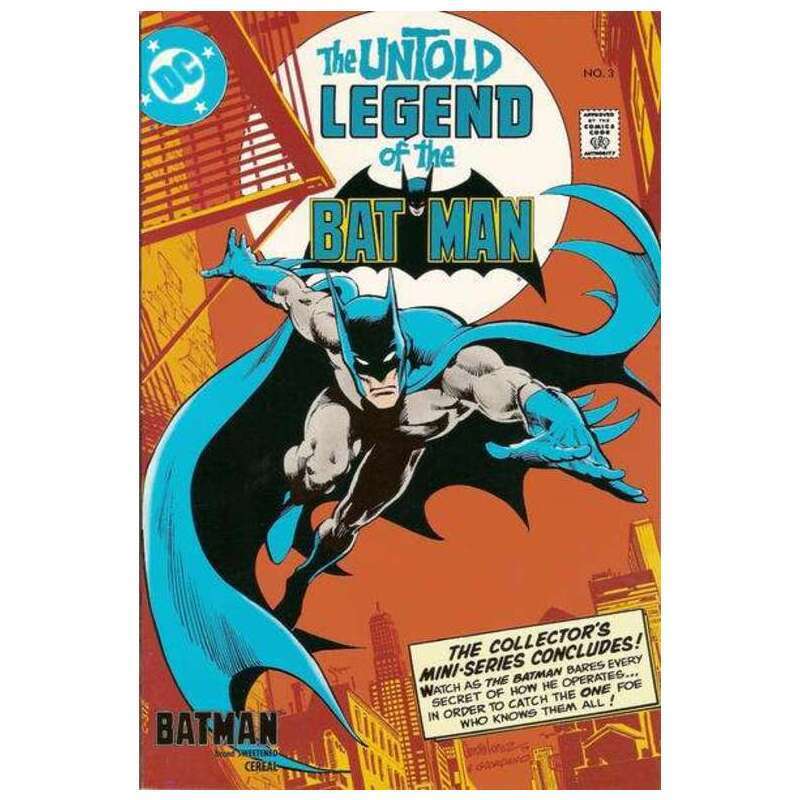 Untold Legend of The Batman #3 Cereal edition in NM minus cond. DC comics [l.