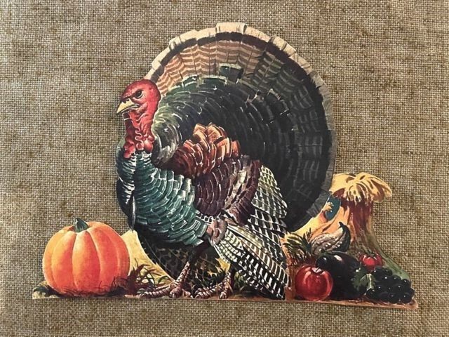 U Pick Vintage Inspired Turkey Pumpkin Patch Thanksgiving Cardstock Decoration