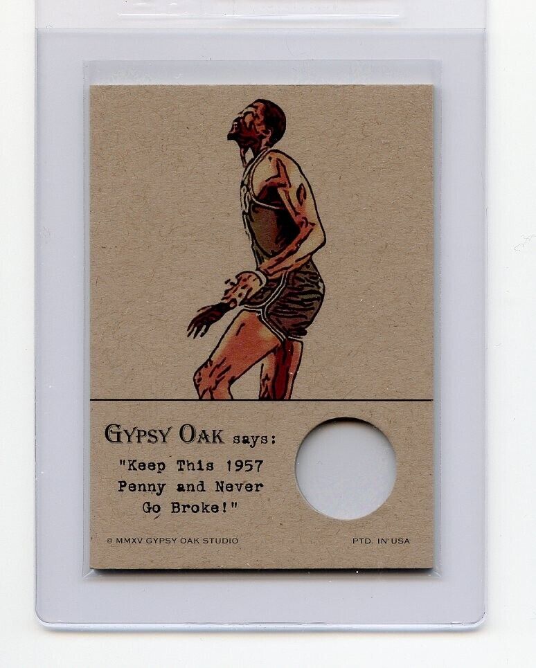 #PBC0279 BILL RUSSELL 1957 Rare Coin Collector Penny Card