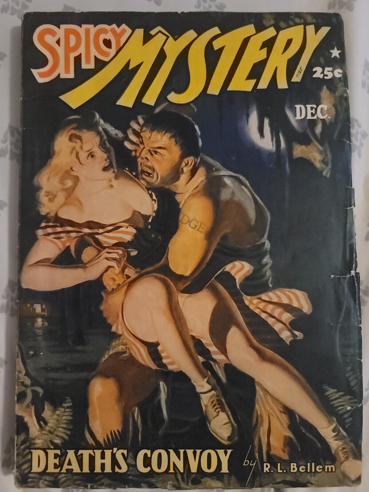 Rare Hard To Find Spicy Mystery Stories Deaths Convoy December 1941 Vol 11 #3