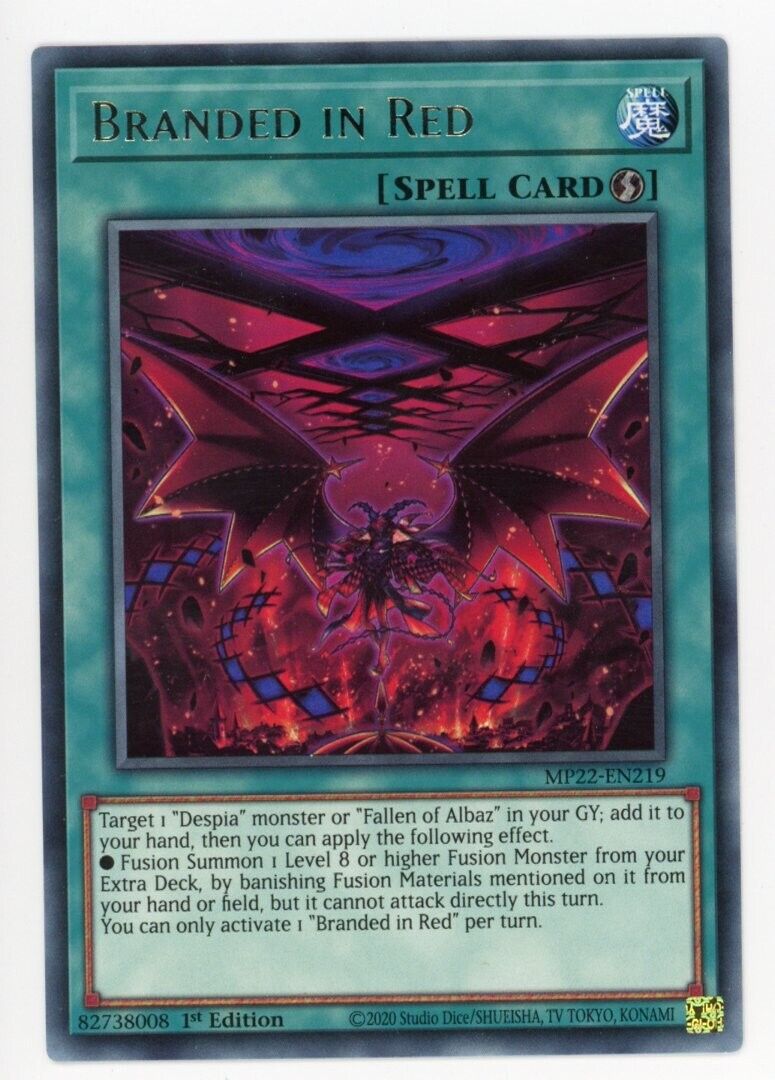 Yugioh Branded In Red MP22-EN219 Rare 1st Edition NM/LP