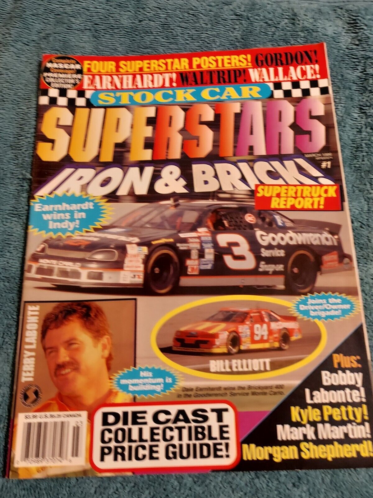 Stock Car Superstars Magazine Nascar March 1996 Earnhardt Wins In Indy