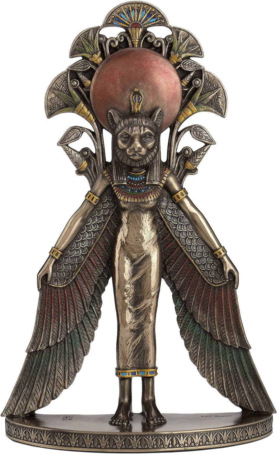 Majestic Sekhmet: Exquisite 10.75-Inch Winged Egyptian Goddess of War and Chaos 