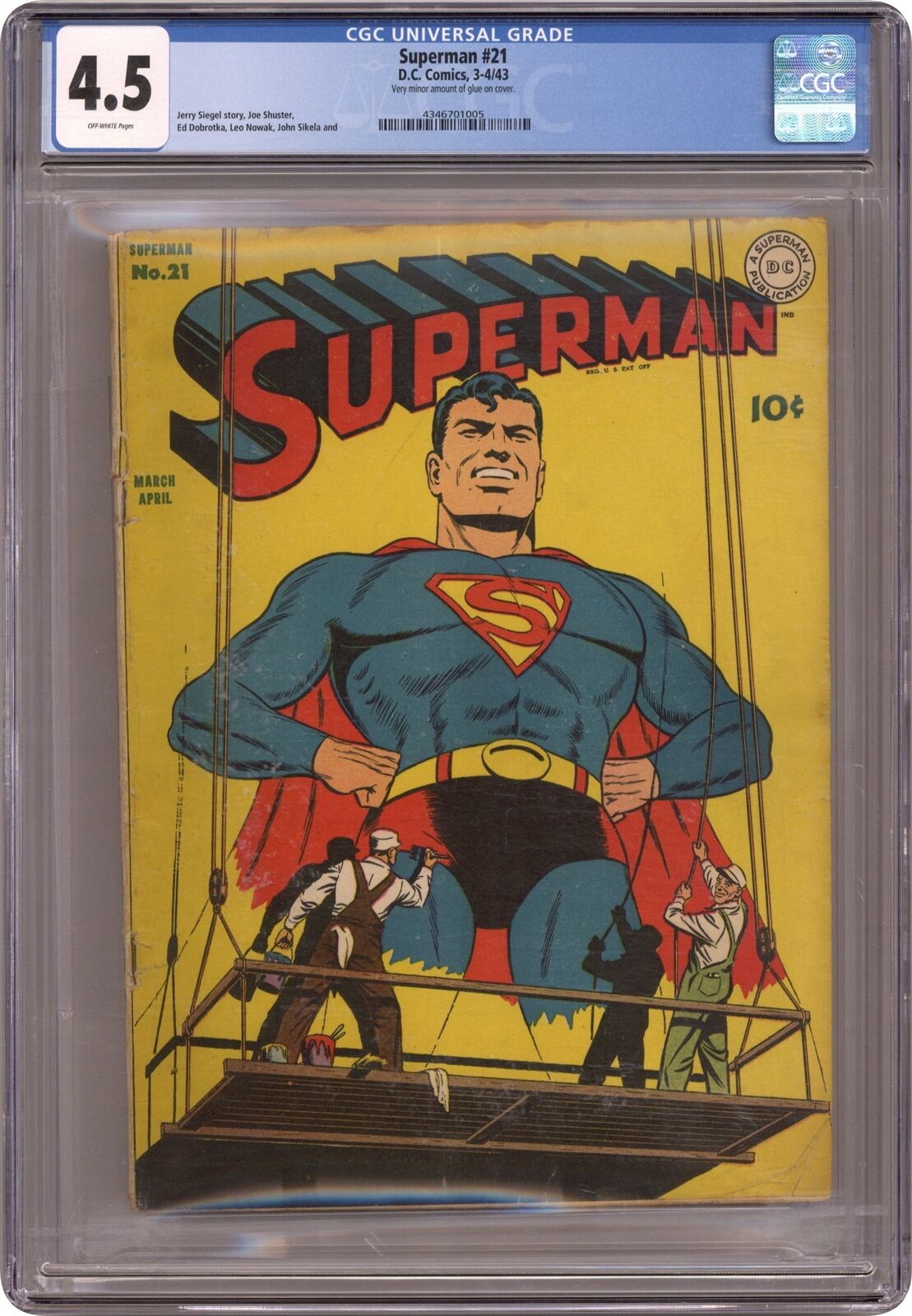 Superman #21 CGC 4.5 1943 4346701005