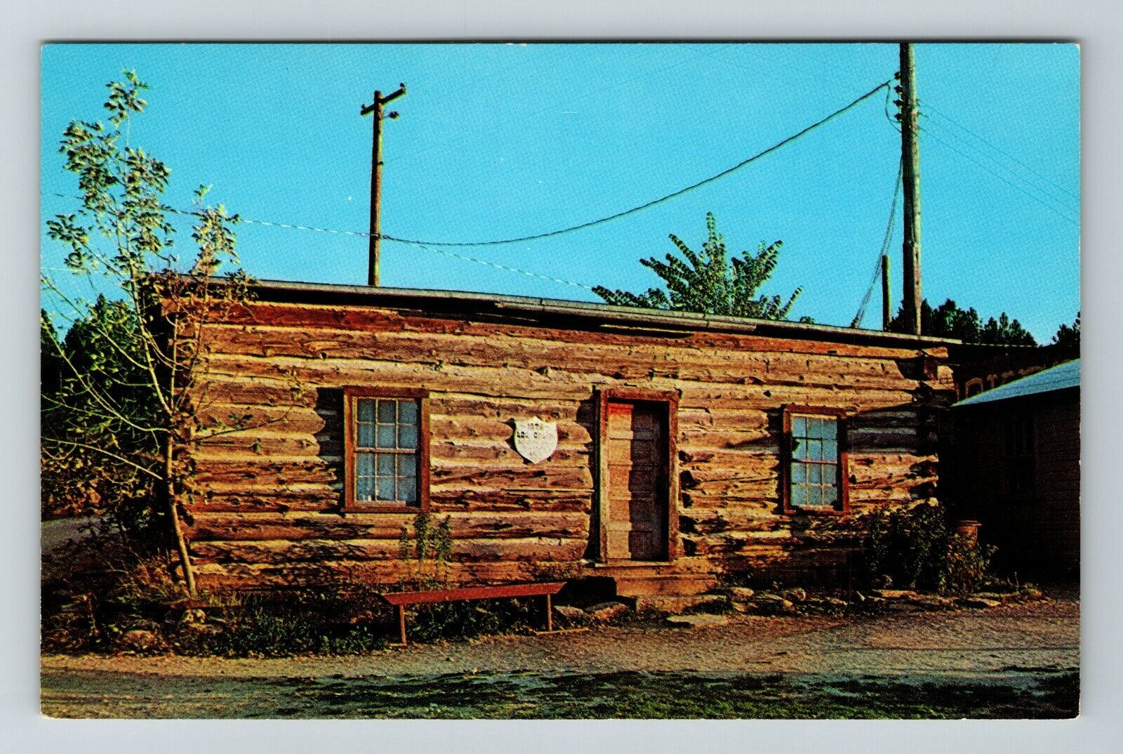 Rockerville SD-South Dakota 1876 Log Cabin  Vintage Souvenir Postcard