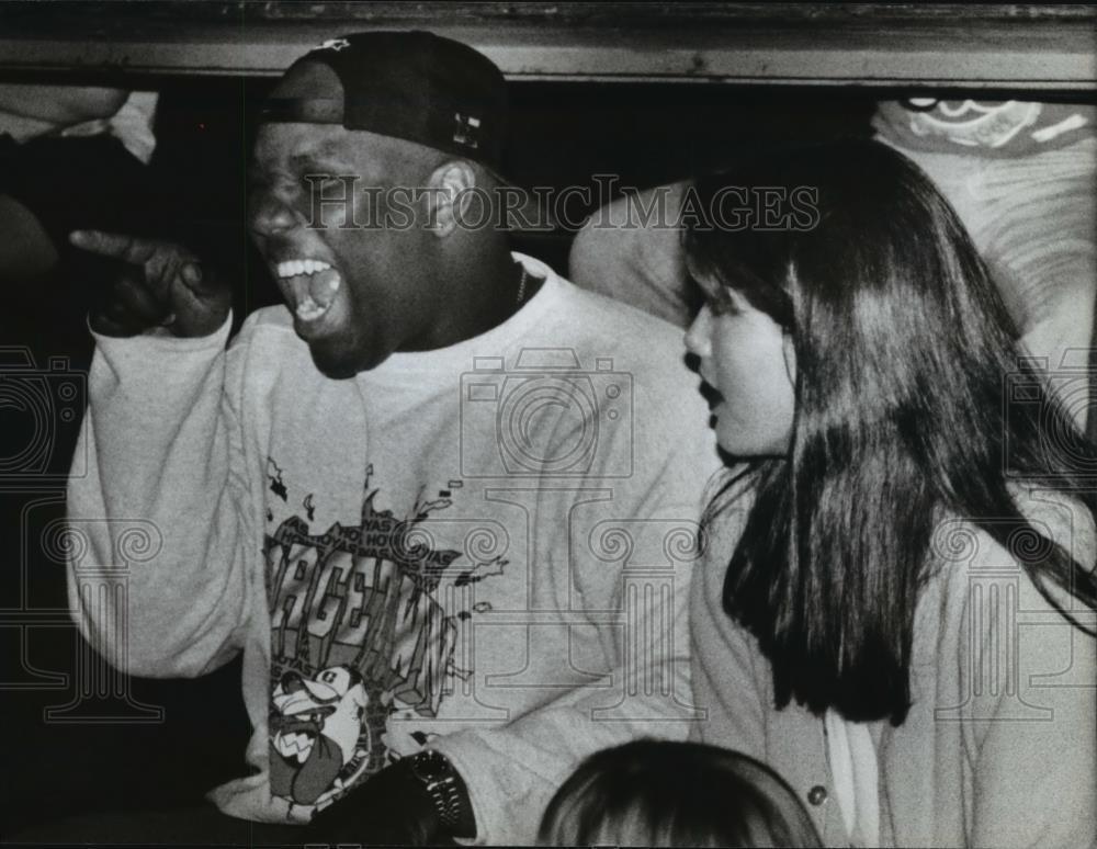 1993 Press Photo Stoney Craig at a Waukesha charity basketball game held for him