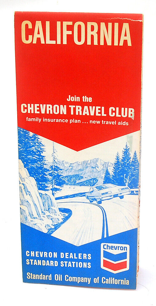 1970 Chevron California Road Map