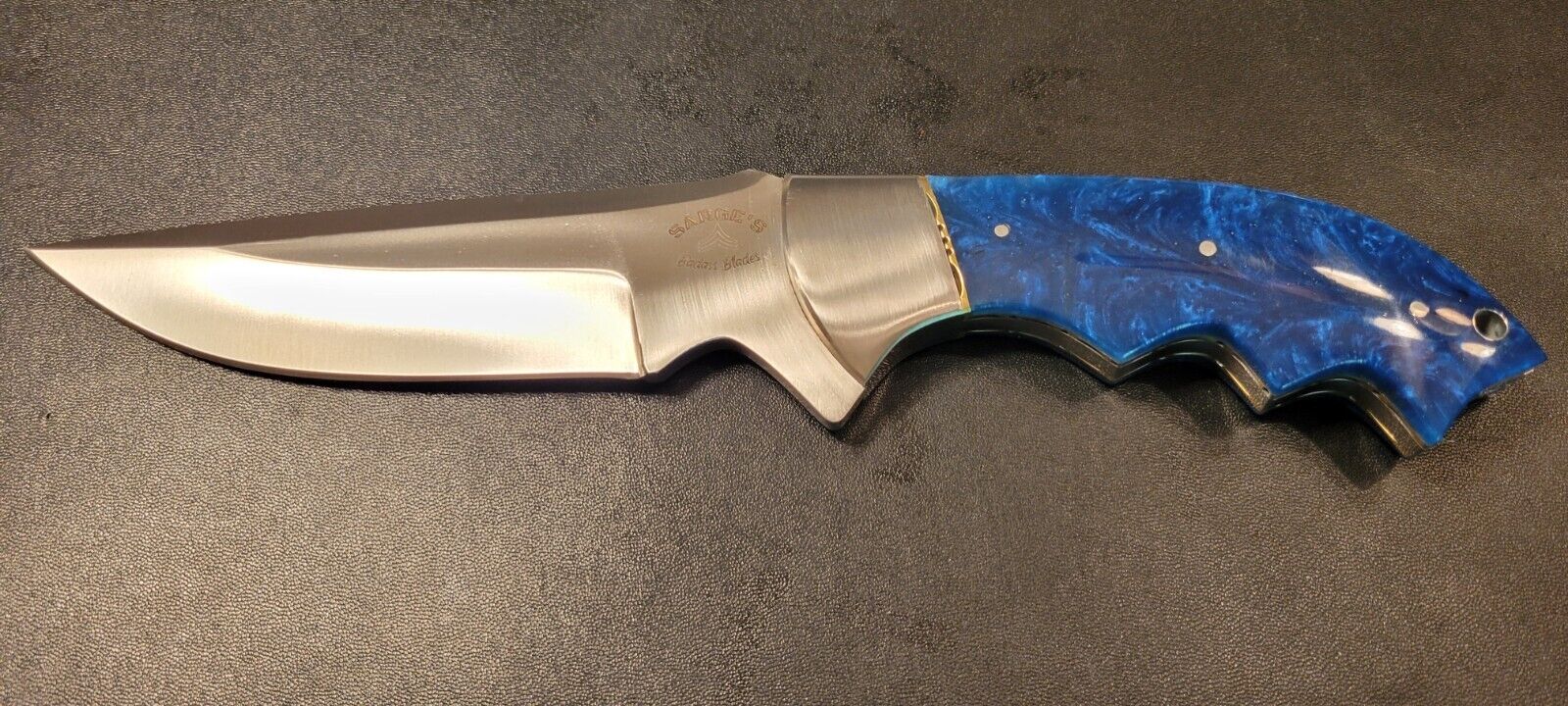 Badass Blades Handmade D2 Steel Hunting Bushcraft Knife Resin Handle- BA462