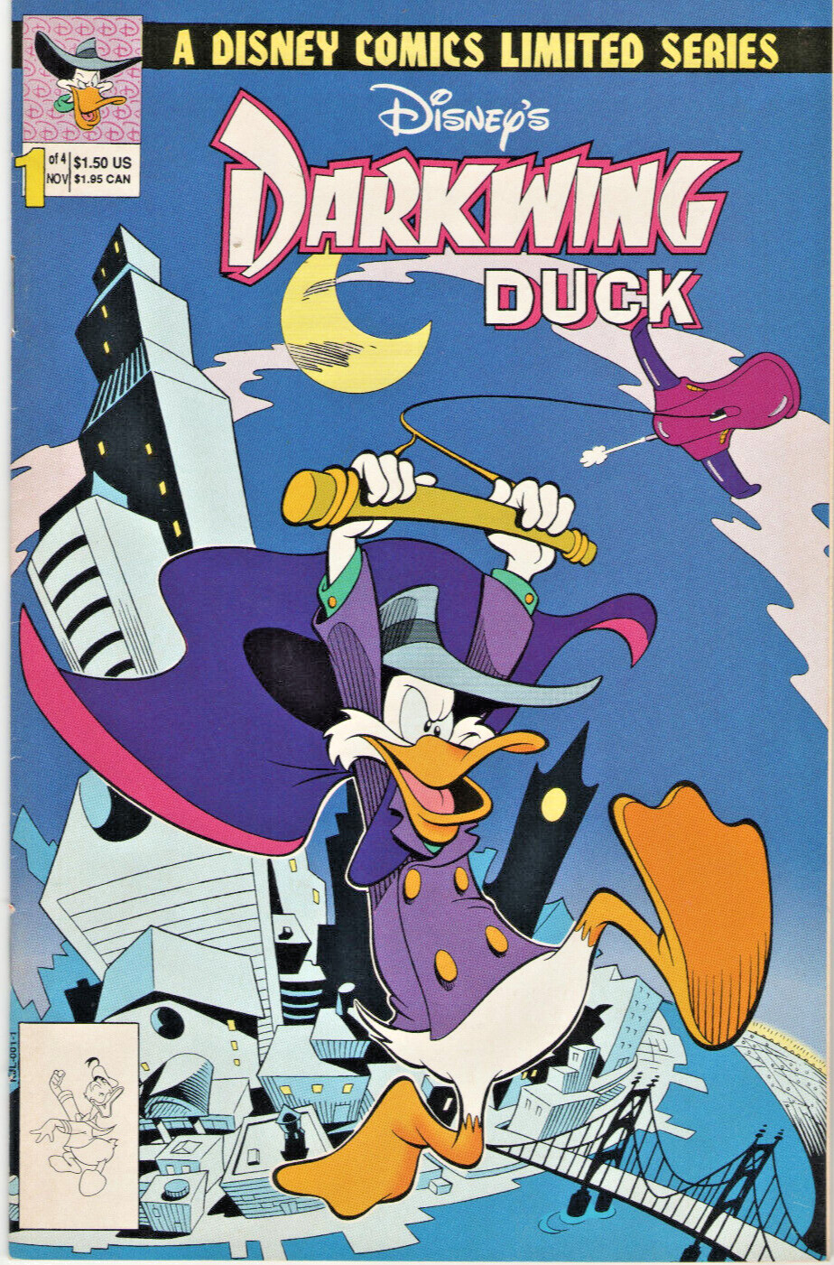 VINTAGE NOV 1991 DARKWING DUCK #1 DISNEY COMICS LIMITED SERIES COMIC BOOK