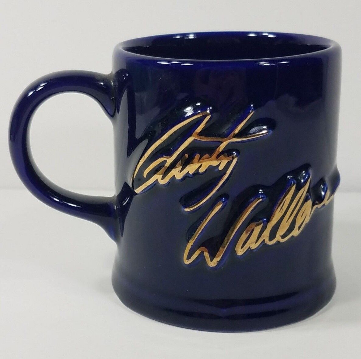 Nascar Rusty Wallace #2 embossed 3D gilded signature autograph coffee cup mug