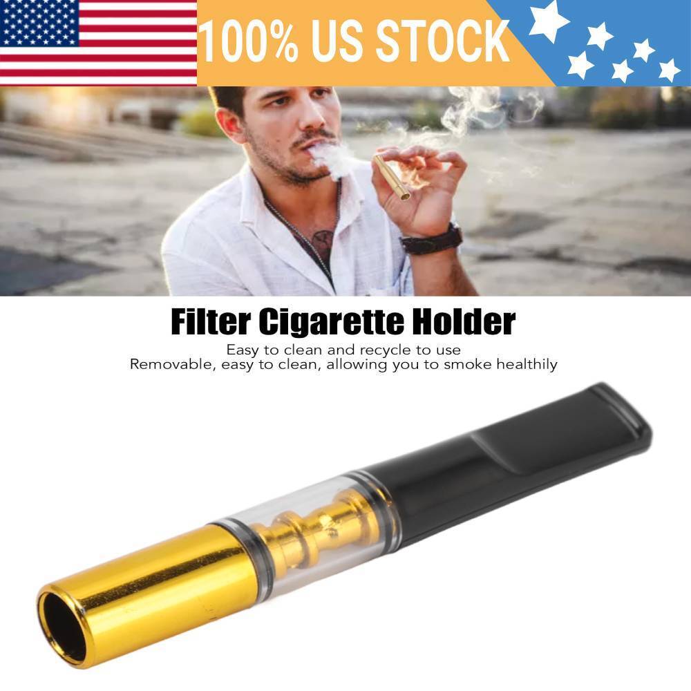 5pcs Portable Filter Cigarette Holder Reusable Smoke Tar Filter Cigarette Holder