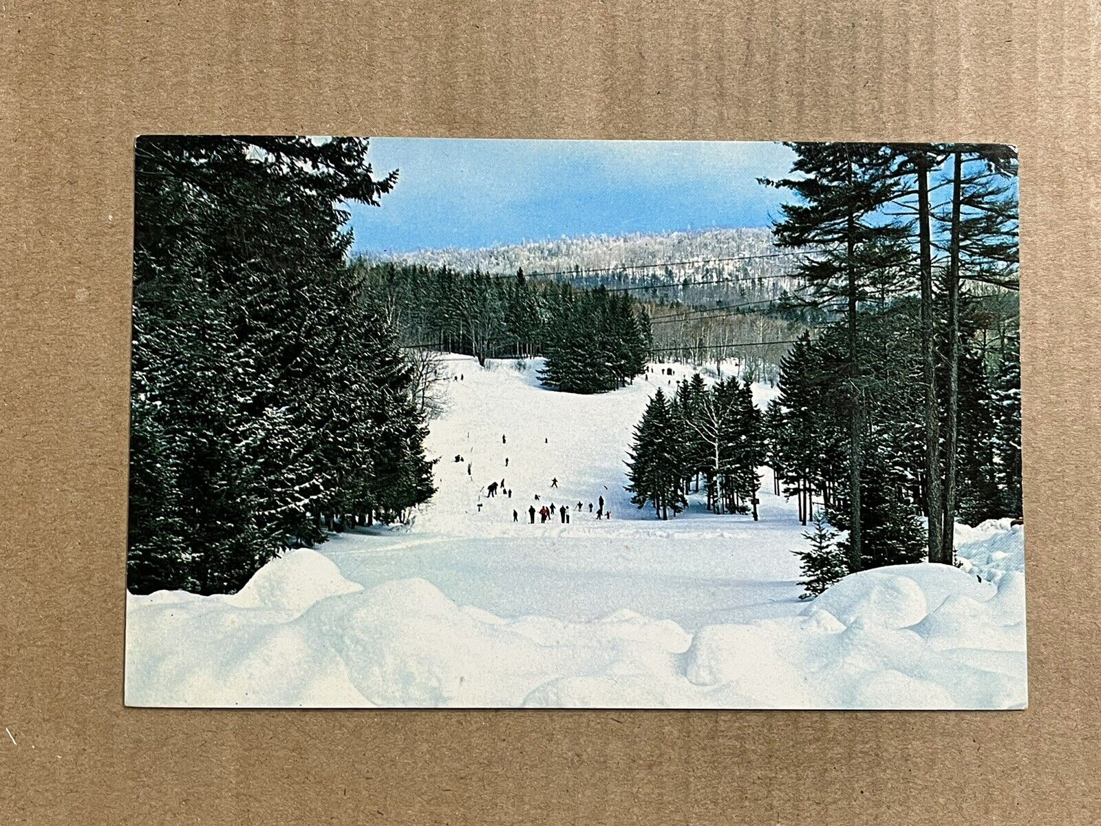 Postcard Vermont VT Middlebury College Snow Bowl Skiing Vintage PC