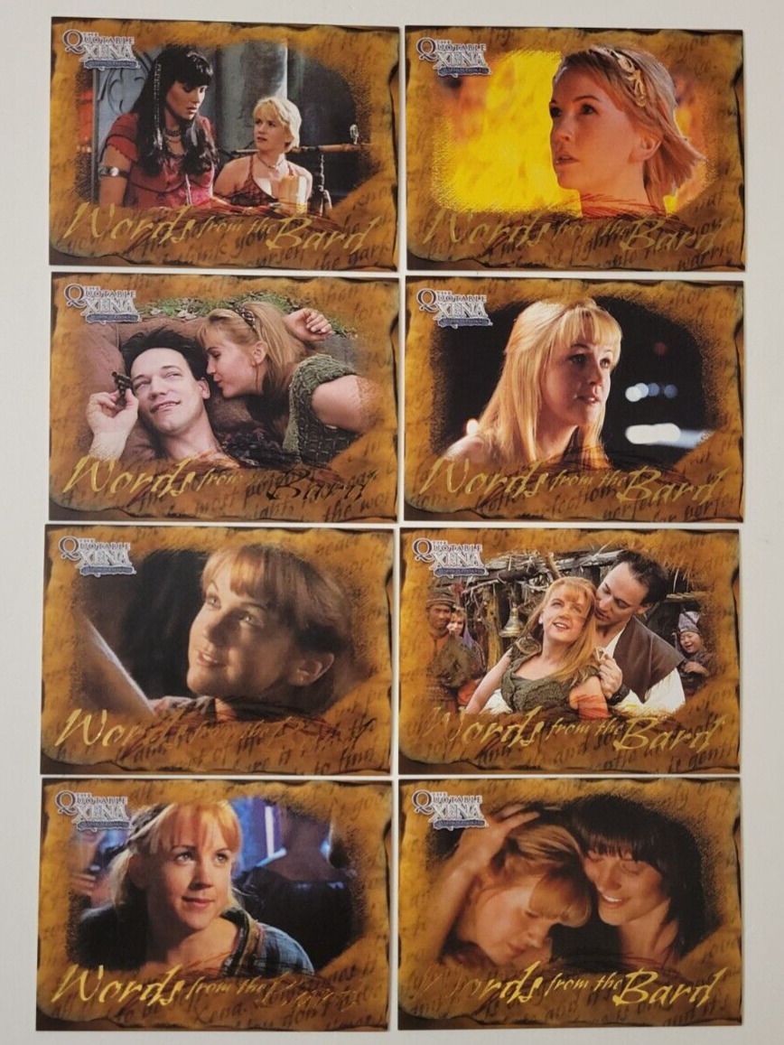 2003 XENA WARRIOR PRINCESS Quotable WORDS FROM THE BARD B1 B9 Chase CARD SET 8/9