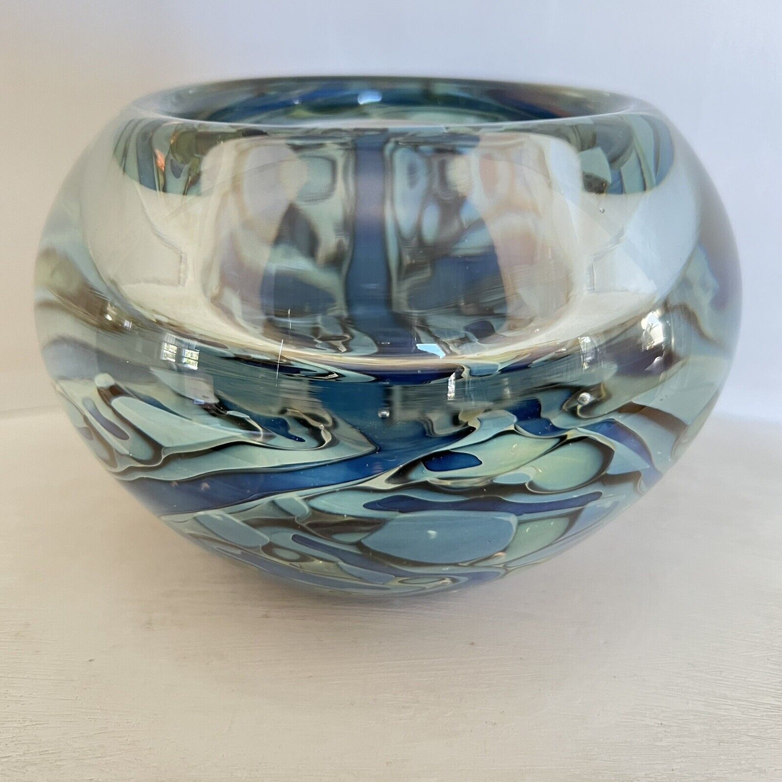 Robert Eickholt Art Handblown Glass Vase Signed Dated 2006 CVAS