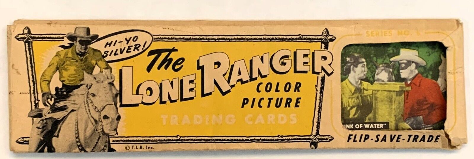 1950 Ed-U-Cards The Lone Ranger 3 Cards and Holder