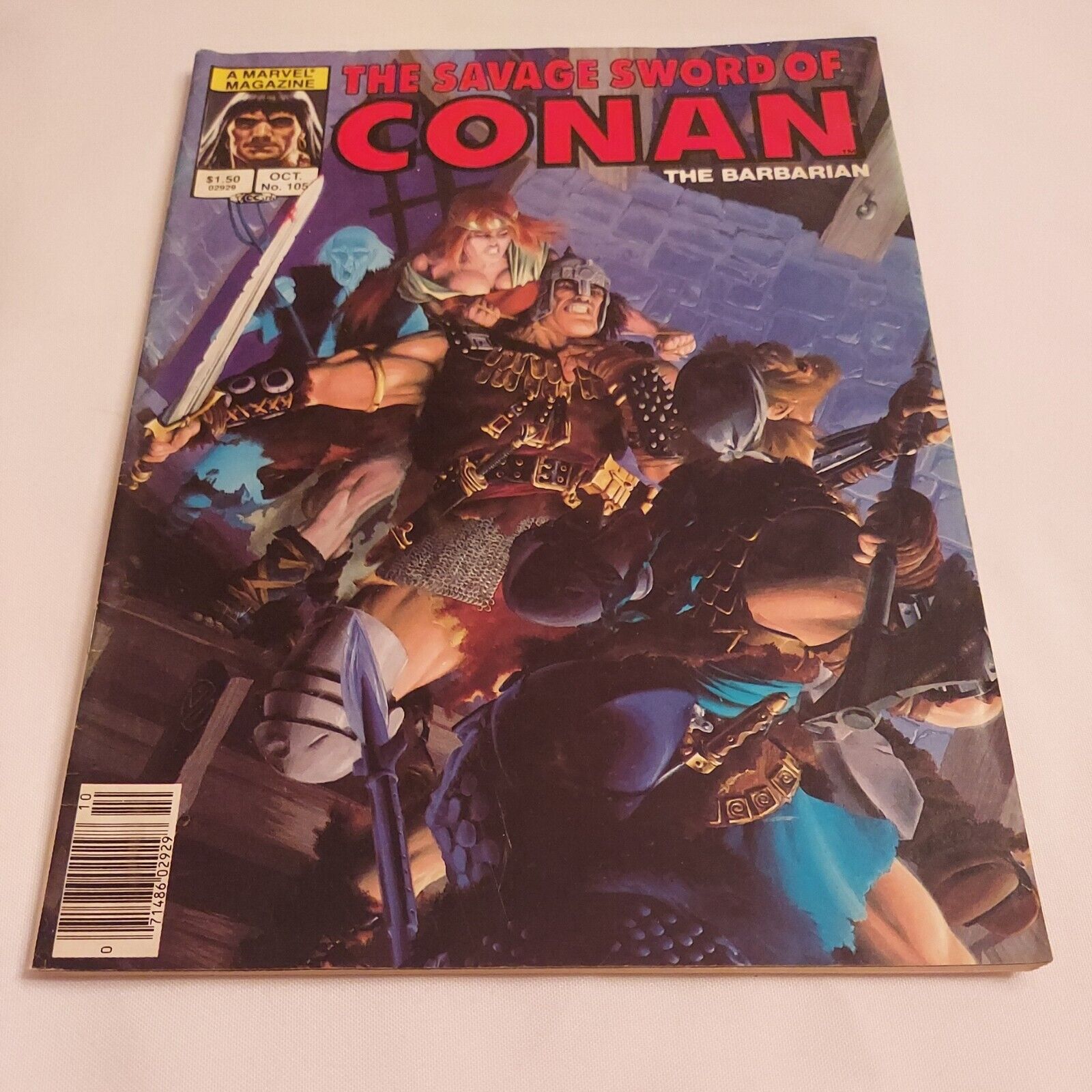 1984 Oct.,Savage Sword Of Conan The Barbarian, Marvel Comic Book, Vol. 1 #105