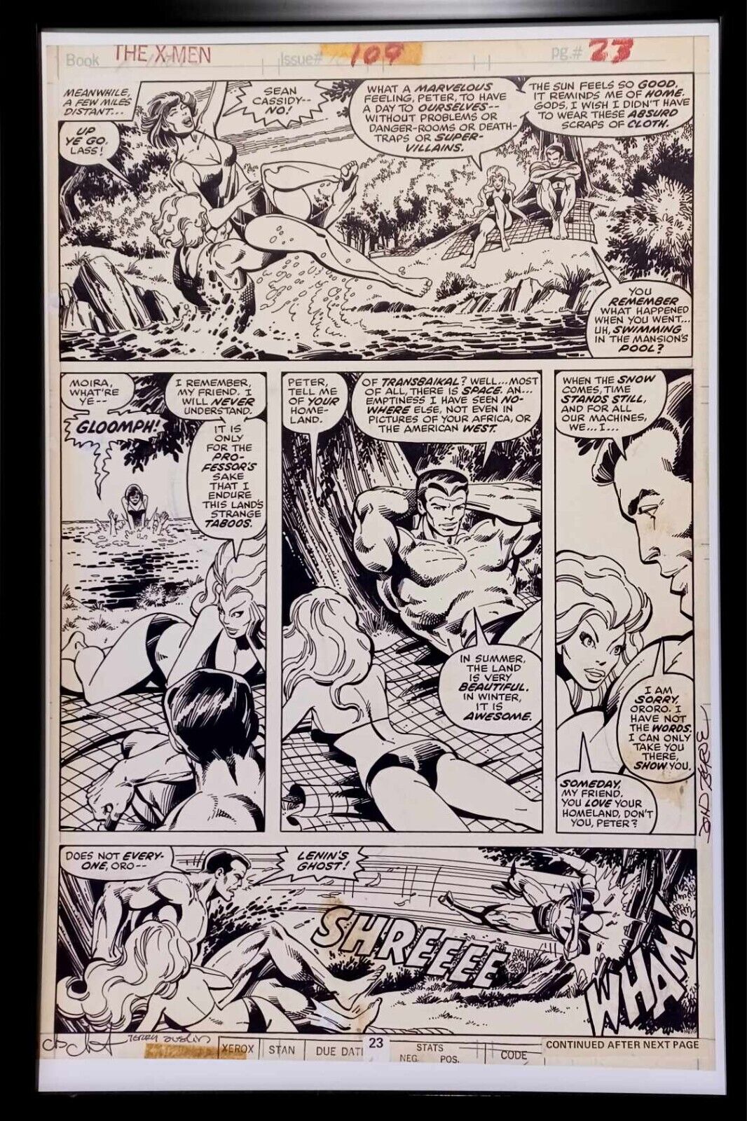 Uncanny X-Men #109 pg. 23 by John Byrne 11x17 FRAMED Original Art Print w/ Storm
