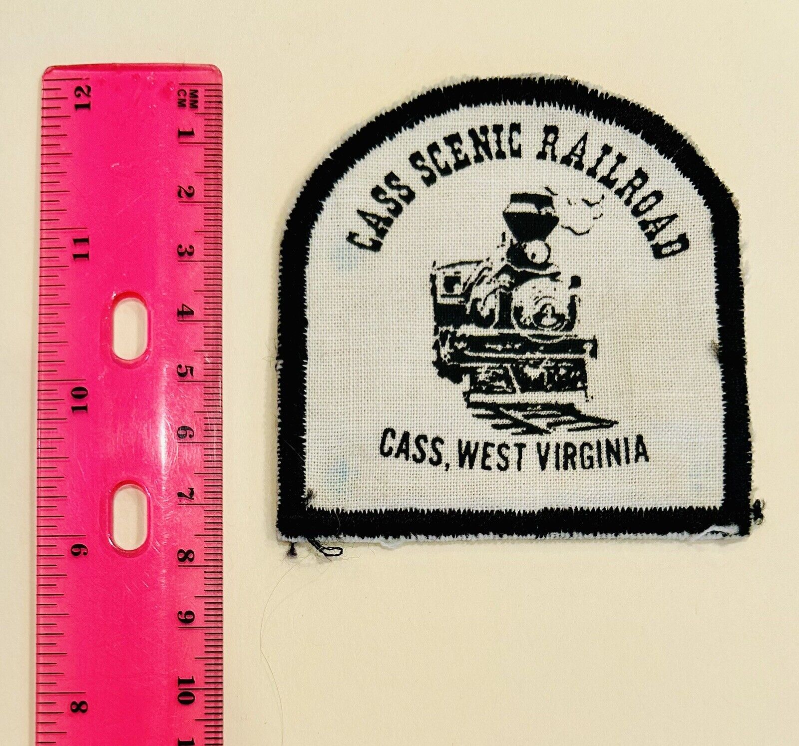 Vintage Cass Railroad Cass West Virginia Sew-On Patch Trains Railway
