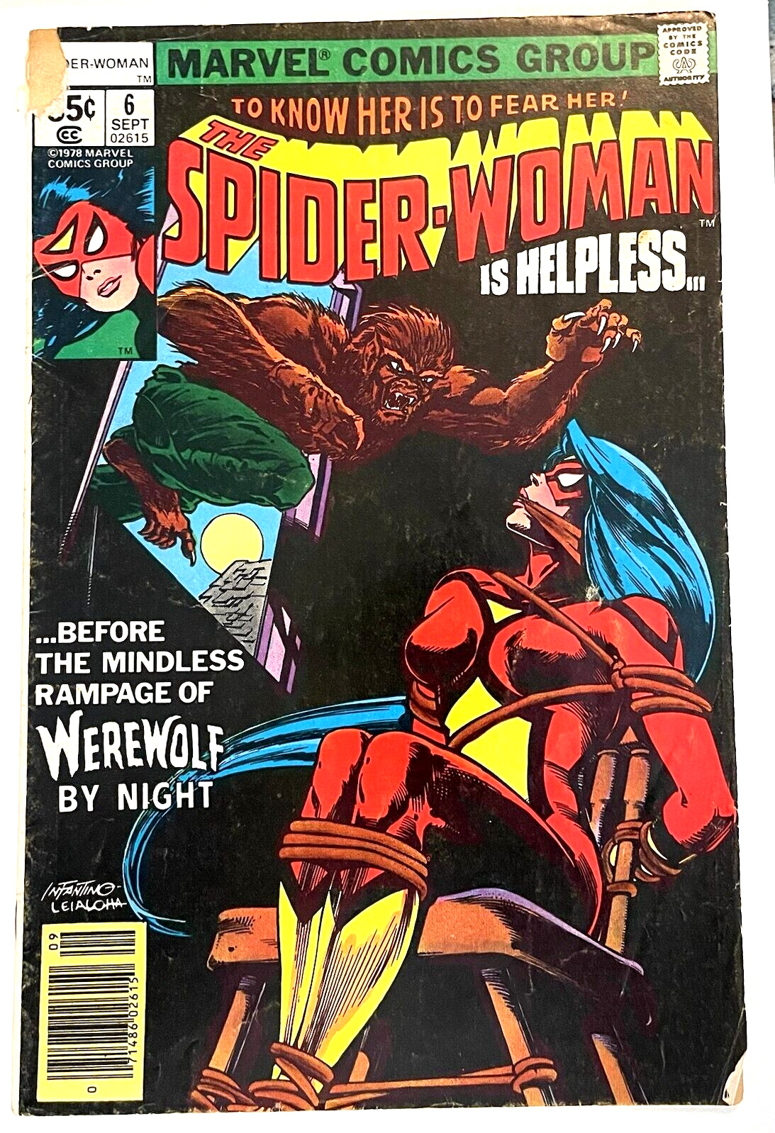 SPIDER-WOMAN #6 CVR A WEREWOLF BY NIGHT 1978 MARVEL COMICS