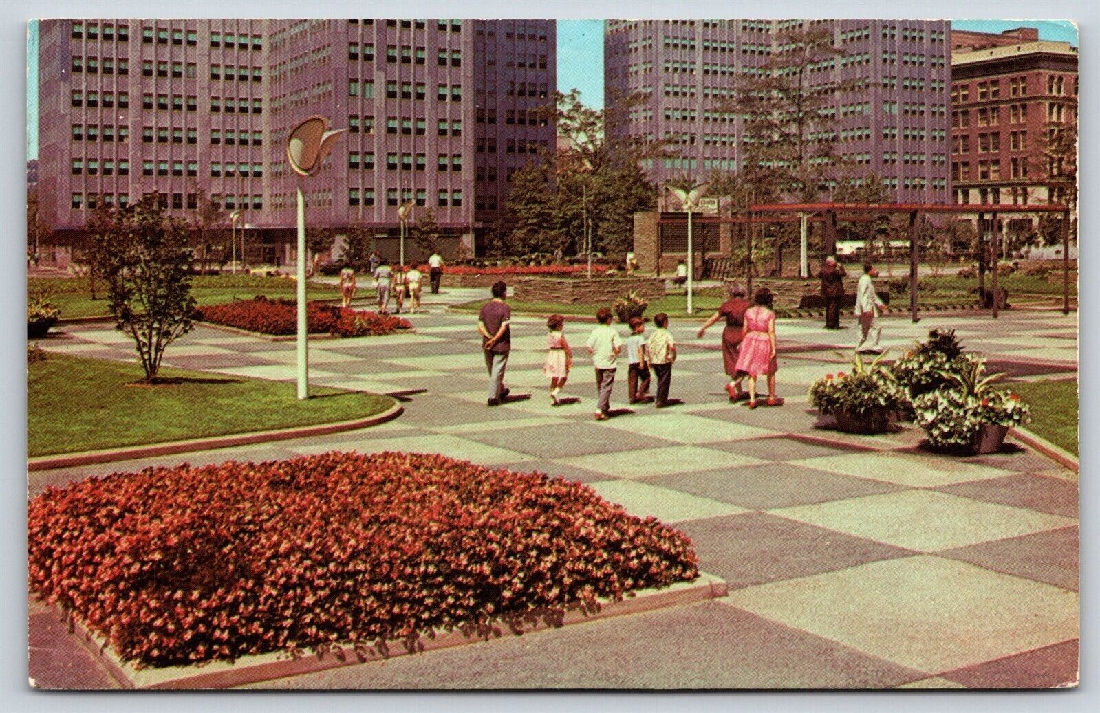 PA Pittsburgh, Equitable Plaza Gateway Center, People, Chrome Posted 1972