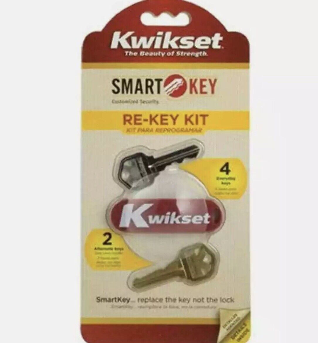 SmartKey Security Re-Key Kit Re Key Your Own Locks Includes 6 Keys New In Box