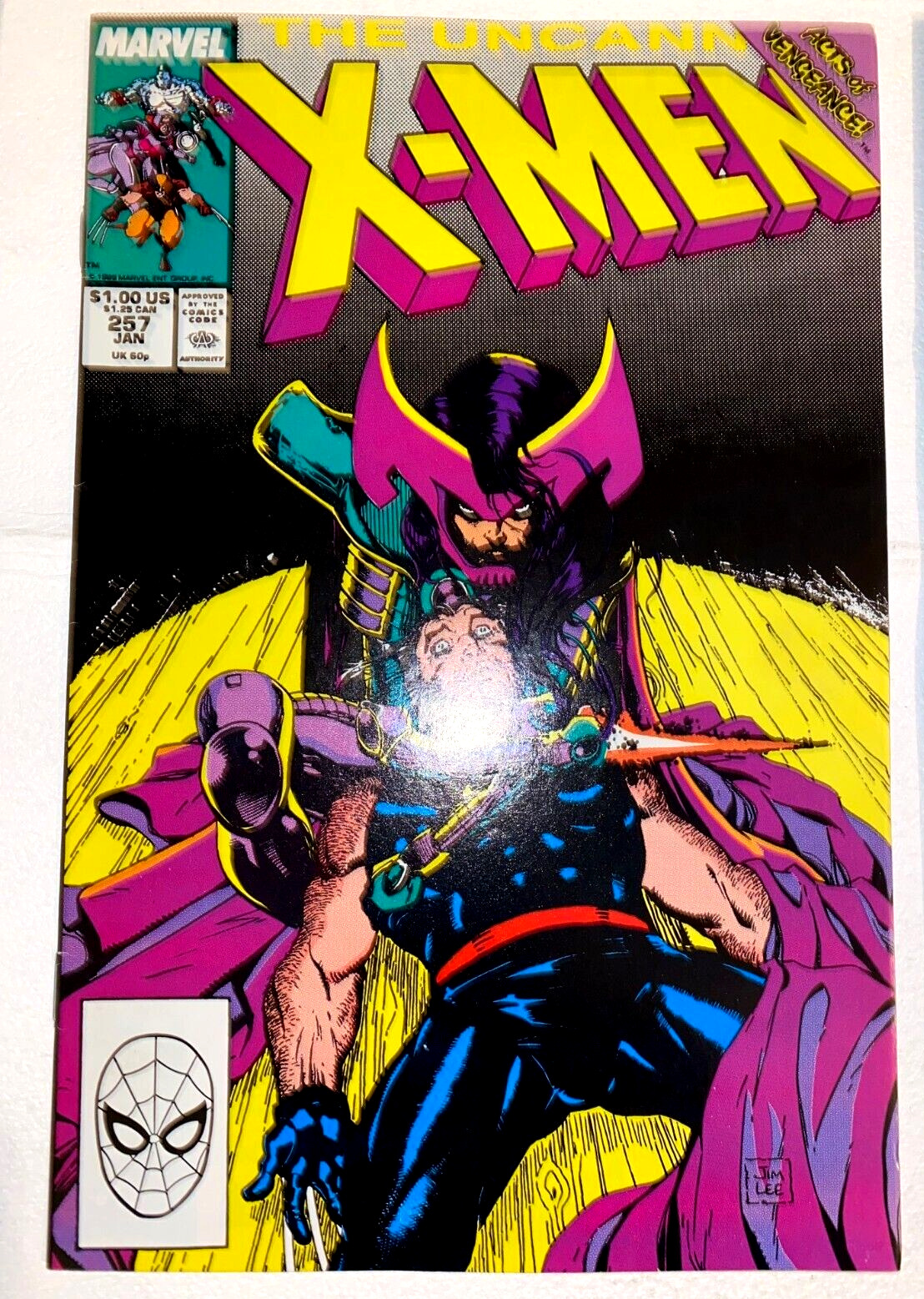 Uncanny X-Men #257, (Marvel, 1990) 1st Psylocke, 1st Jubilee Yellow Trenchcoat