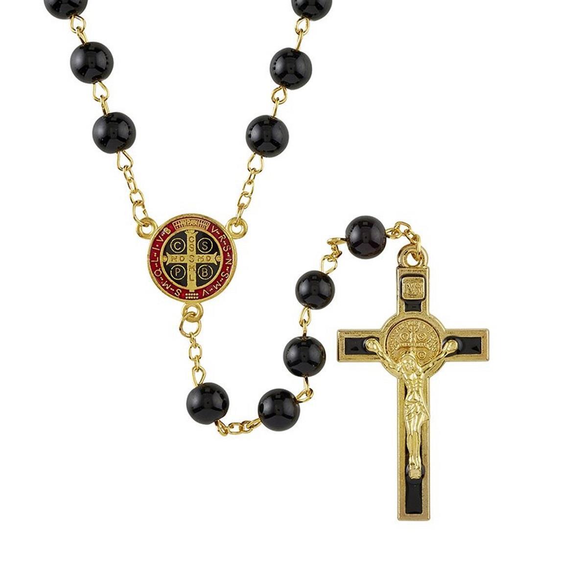 Saint Benedict Rosary Crucifix Assortment Power Against Evil Medal - 12 pack