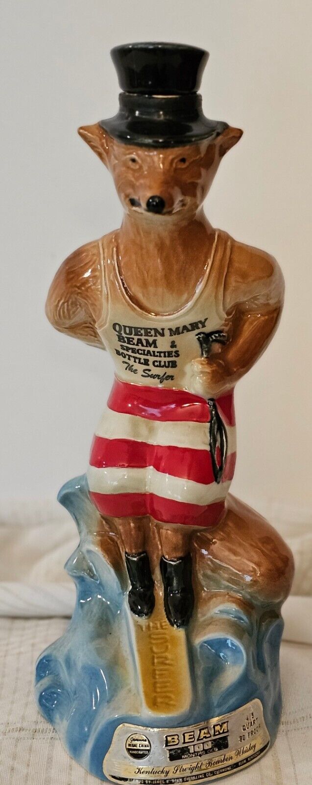 Jim Beam Queen Mary Surfer Decanter Empty