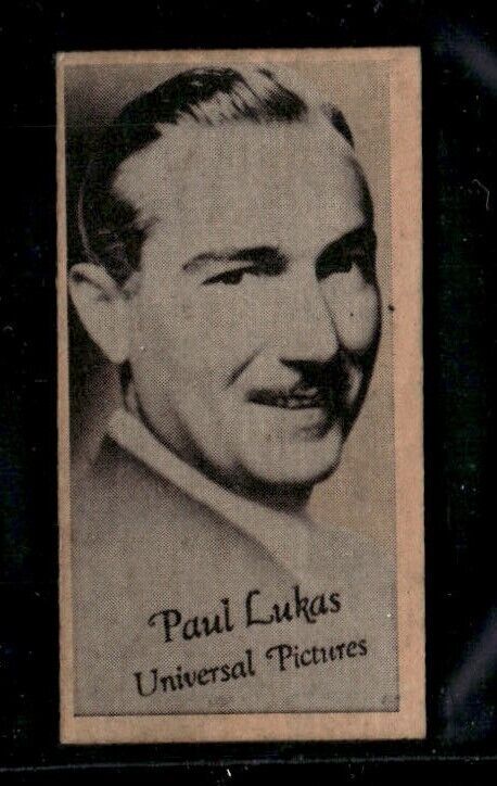 1935 Peerless Scales Paul Lukas - Movie Stars Cards - Universal Pictures