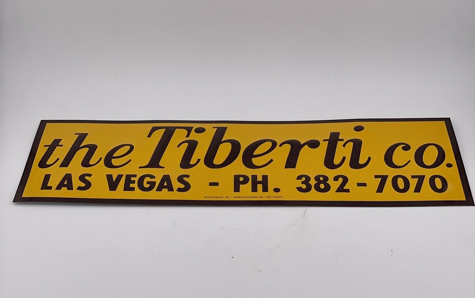 The Tiberti Co. Sign. Vintage Las Vegas Man Cave