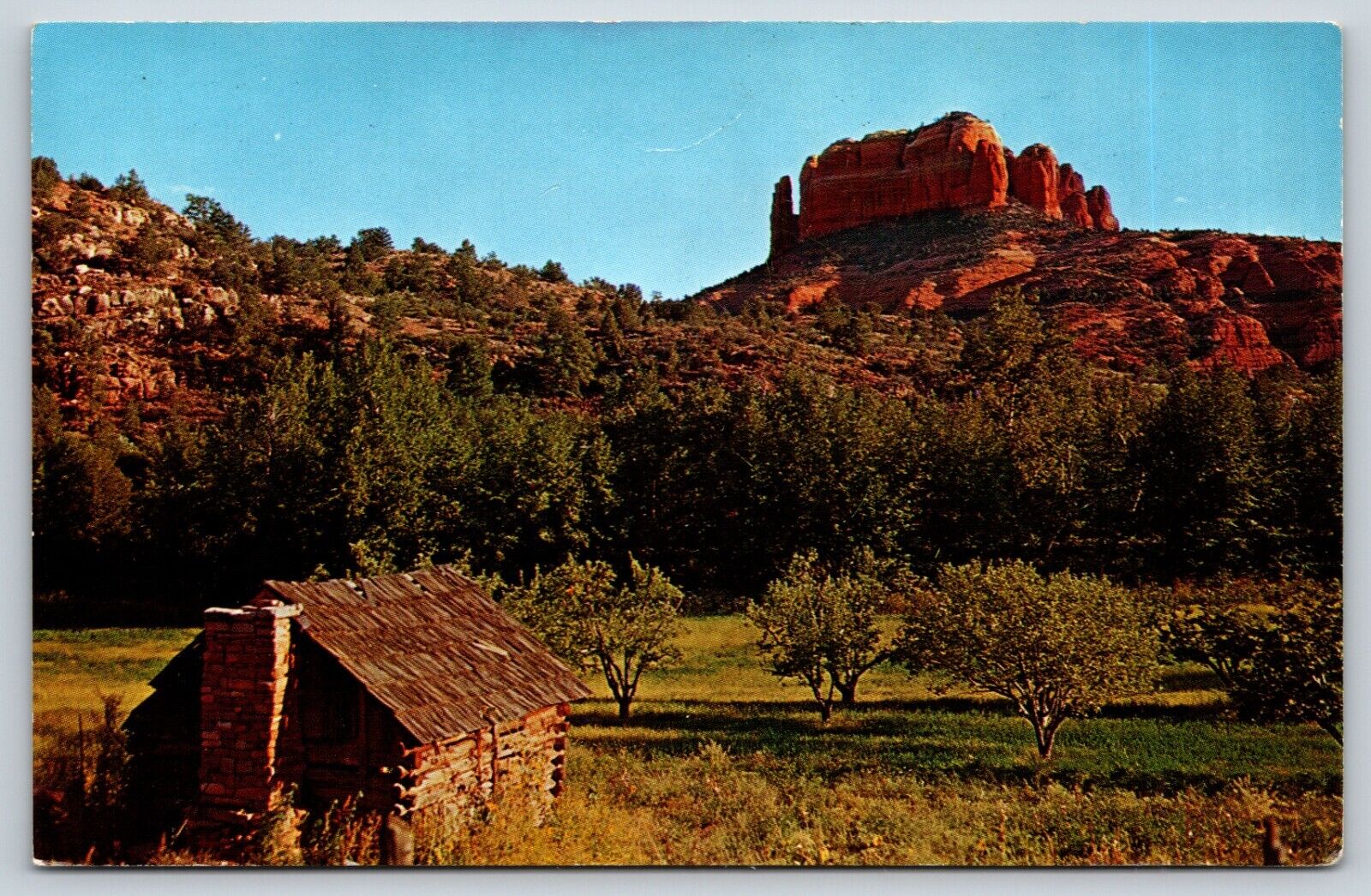Postcard Courthouse Rock Chavez Ranch Oak Creek Canyon Arizona AZ J3