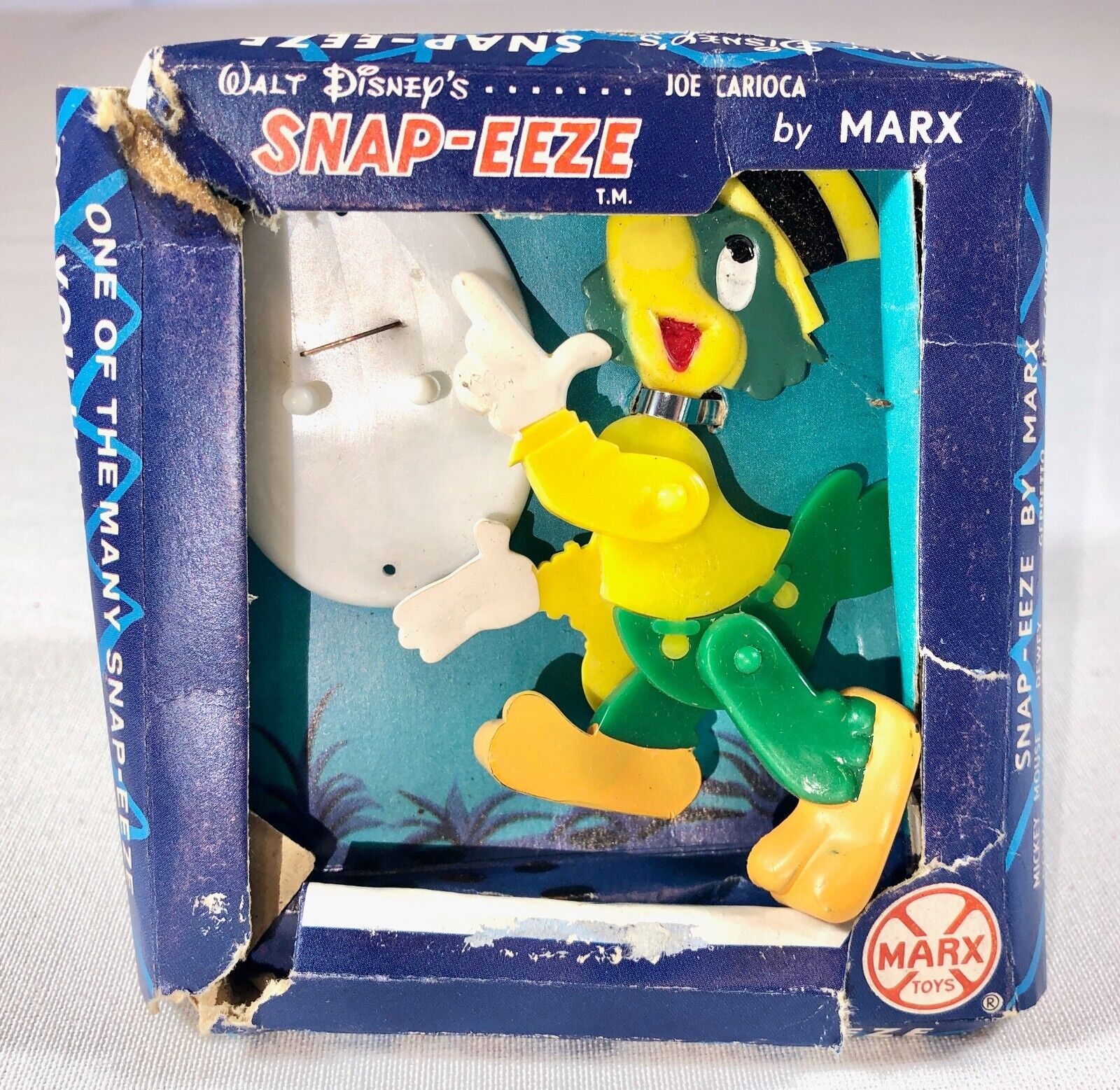 1960s Marx Joe Carioca SNAP-EEZE Plastic Figure Disney 3 Caballeros Character