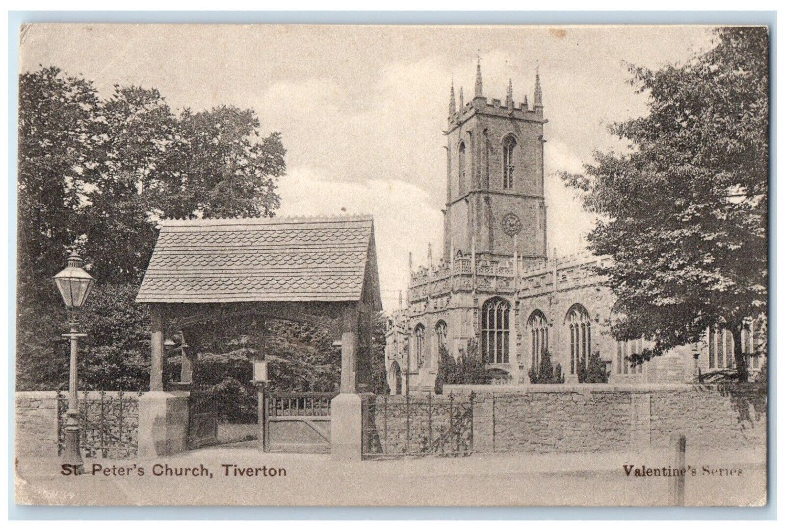 1905 St. Peter's Church Tiverton Devon England Antique Posted Postcard