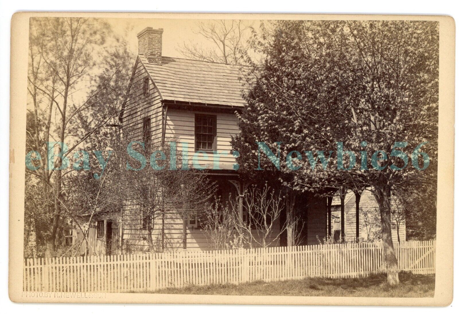 Philadelphia PA - VIEW OF EARLY HOUSE - R. Newell Cabinet Photograph c1880s