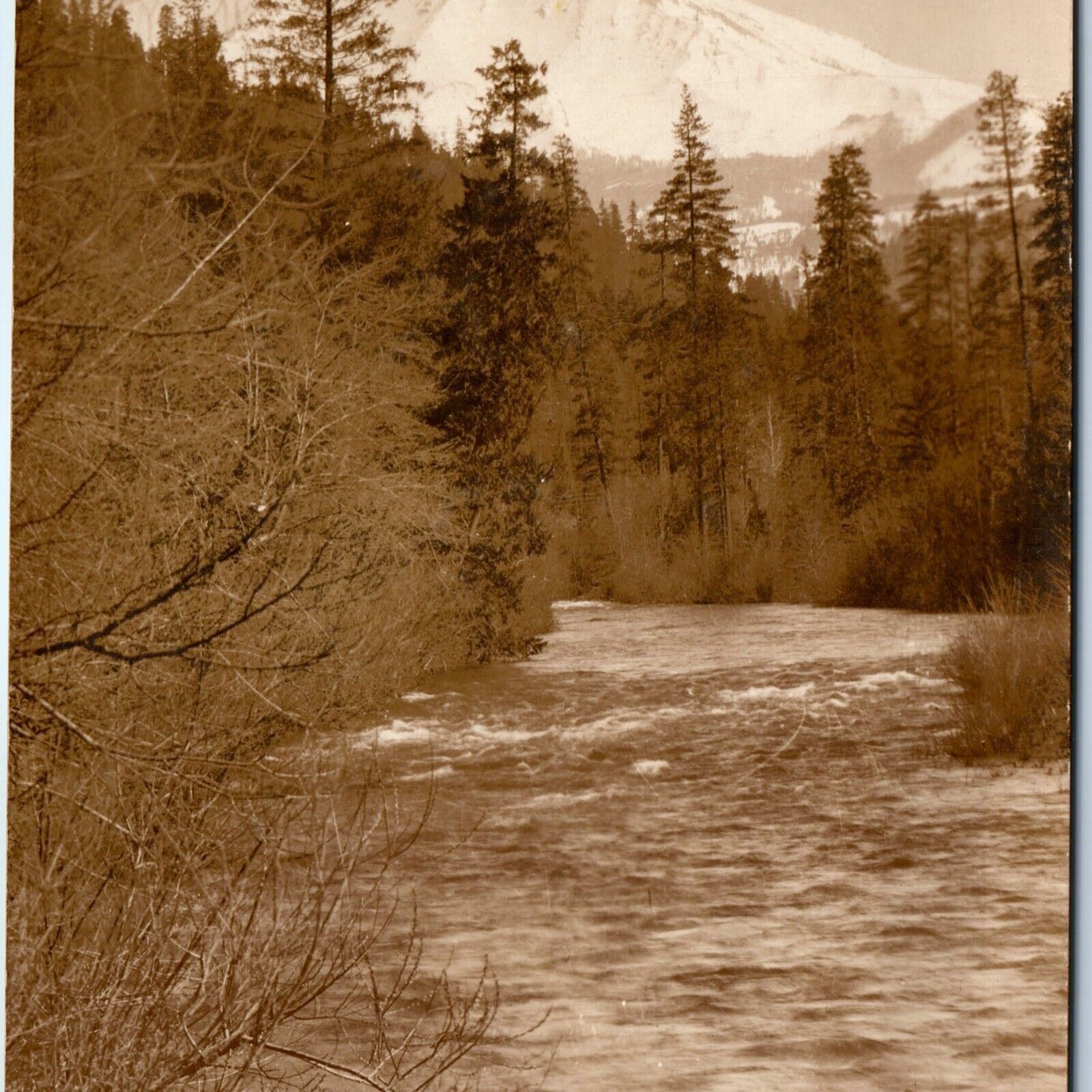 c1910s Dunsmuir, CA Mt Shasta RPPC Sacramento River Rapids Real Photo Jones A127