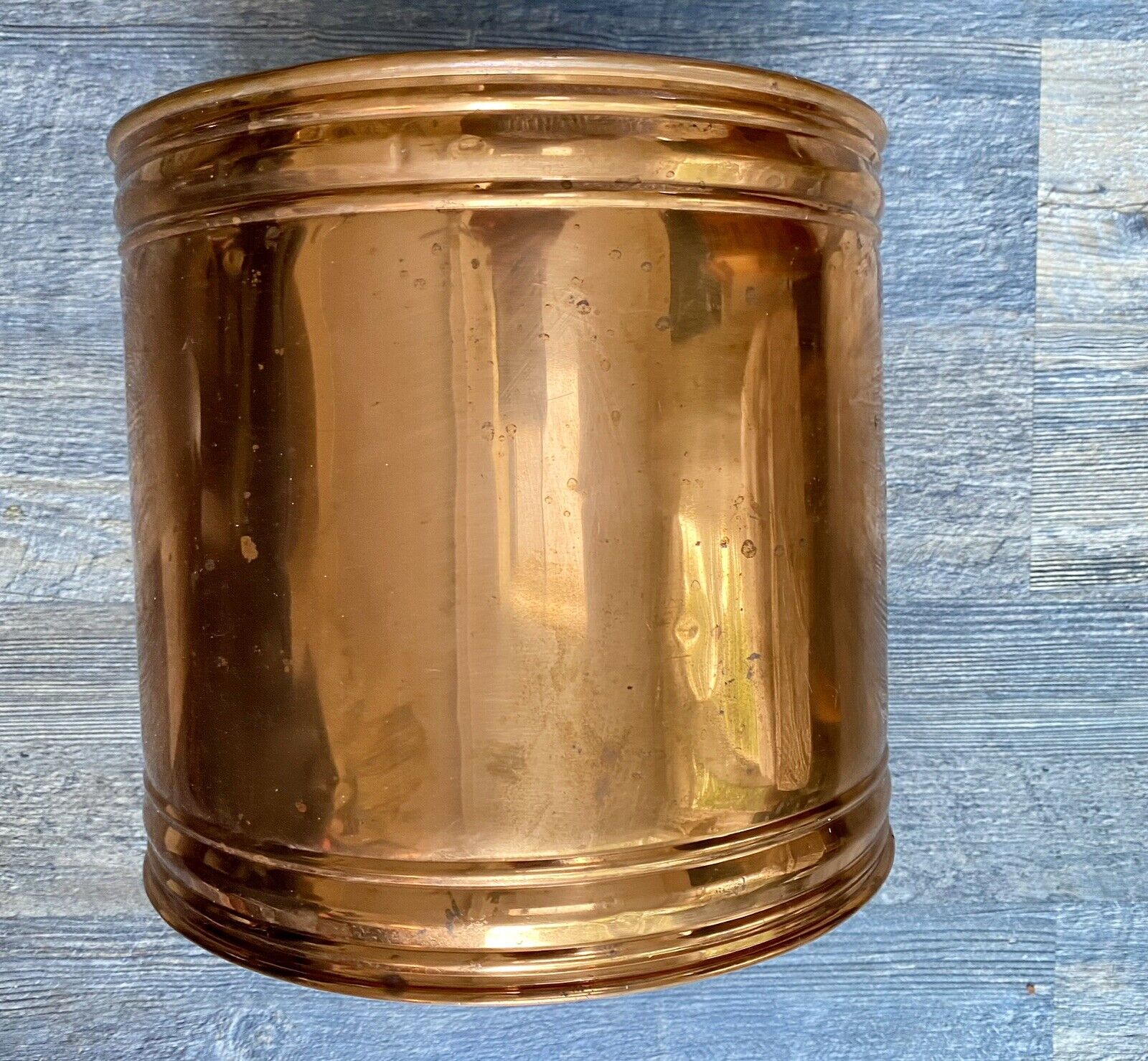 Large Copper Can/Planter Made In England 9”