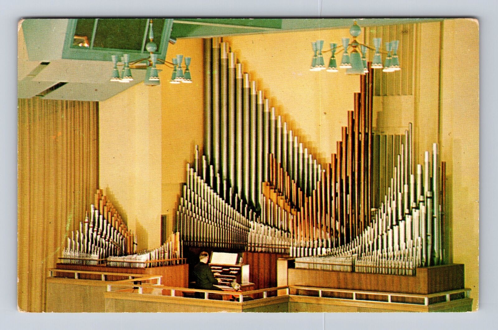 Houghton NY-New York, Houghton College Chapel Organ, Vintage Postcard