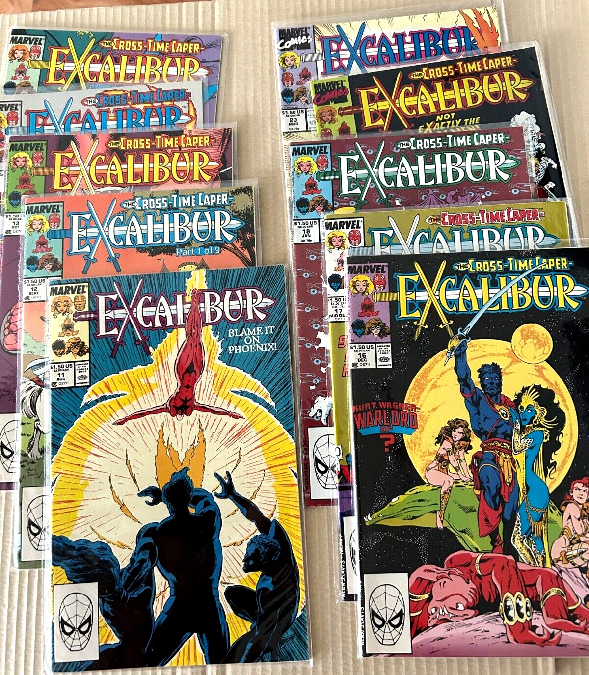 Excalibur (1989) 10 Comic Lot Issues # 11 - 20 Marvel F+VF X-men