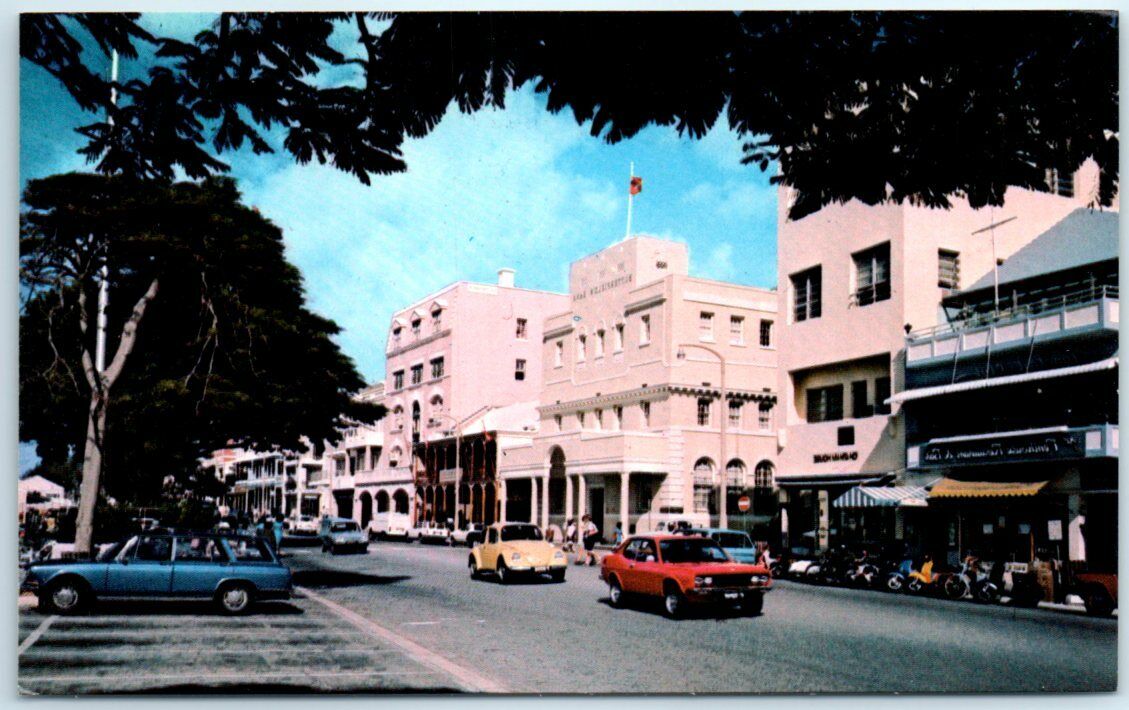 Postcard - Front Street - Hamilton, Bermuda, British Overseas Territory